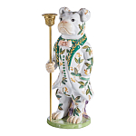 Подсвечник в виде собачки из фарфора с бронзовыми элементами Eden Garden варинант исполнения - 2 | Loft Concept в Красноярске