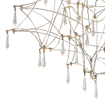 Потолочный светильник с тонким металлическим каркасом цвета хром Quasar варинант исполнения - 3 | Loft Concept в Красноярске