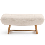 Оттоманка с обивкой букле Lino White Boucle Ottoman варинант исполнения - 2 | Loft Concept в Красноярске