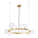Люстра круглая подвесная с 15-ю прозрачными шарообразными плафонами из стекла Iona chandelier варинант исполнения - 2 | Loft Concept в Красноярске