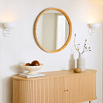 Зеркало круглое в раме из ротанга Wickerwork варинант исполнения - 4 | Loft Concept в Красноярске