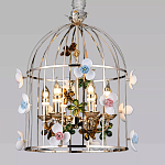 Люстра в виде клетки с цветами Flower Cell варинант исполнения - 1 | Loft Concept в Красноярске