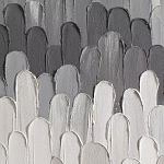 Панно декоративное с ручной росписью Gray Strokes варинант исполнения - 2 | Loft Concept в Красноярске