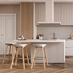 Барный стул на ножках из натурального дерева Boras White варинант исполнения - 8 | Loft Concept в Красноярске