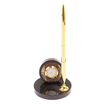 Часы настольные с ручкой из натурального камня Stone Clock варинант исполнения - 6 | Loft Concept в Красноярске