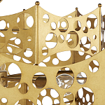 Люстра фигурная золотого цвета Corrugated Panels варинант исполнения - 3 | Loft Concept в Красноярске