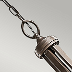 Люстра с белыми тканевыми абажурами в прозрачных стеклянных цилиндрах Kichler варинант исполнения - 19 | Loft Concept в Красноярске