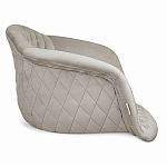 Барный стул со спинкой и мягкой обивкой с ромбами на 4-х деревянных ножках Бежевый Велюр Ava Charm варинант исполнения - 3 | Loft Concept в Красноярске