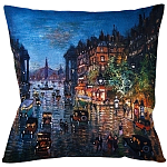 Подушка декоративная Ночной город Impressionism in Art варинант исполнения - 1 | Loft Concept в Красноярске
