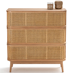 Комод с 3-мя ящиками из плетеного ротанга Ruiz Light Chest of Drawers варинант исполнения - 3 | Loft Concept в Красноярске