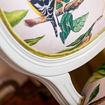 Стул светло-серый из натурального бука с изображением птицы в саду Blooming Birds варинант исполнения - 4 | Loft Concept в Красноярске