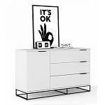 Комод белый с 3-мя ящиками Strict Lines  варинант исполнения - 3 | Loft Concept в Красноярске