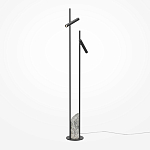 Напольный торшер светодионый черный Lumen Duo варинант исполнения - 1 | Loft Concept в Красноярске