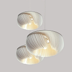 Подвесной светильник с белыми изящными декоративными лепестками Volumetric Petal Lamp варинант исполнения - 8 | Loft Concept в Красноярске