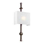 Бра бронзового цвета с полукруглым матовым стеклянным плафоном в геометрическом каркасе Feiss варинант исполнения - 5 | Loft Concept в Красноярске