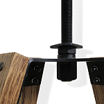 Барный стул со спинкой и мягкой обивкой с ромбами на 4-х деревянных ножках Бежевый Велюр Ava Charm варинант исполнения - 8 | Loft Concept в Красноярске