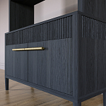 Стеллаж Primo с ящиками Черный дуб  варинант исполнения - 4 | Loft Concept в Красноярске