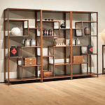 Стеллаж деревянный с полками для хранения Moon Walnut Furniture варинант исполнения - 1 | Loft Concept в Красноярске