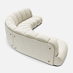 Диван Limoges полукруглой формы с обивкой букле молочного цвета варинант исполнения - 1 | Loft Concept в Красноярске