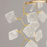 Люстра подвесная золотого цвета с декоративными ветвями и прозрачными рельефными подвесками FAIRYTREE Light варинант исполнения - 10 | Loft Concept в Красноярске