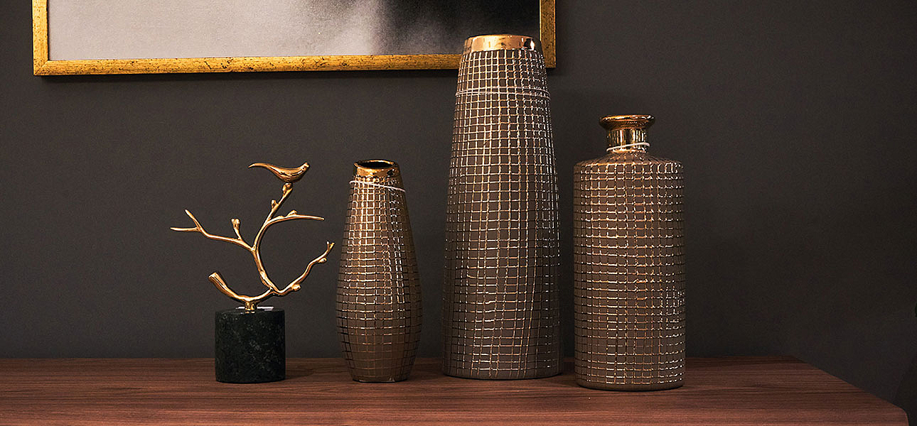 Ваза Golden mesh 25 Ваза Golden mesh 25 - Loft-Concept в Красноярске