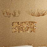 Люстра золотая с декором в виде веток эвкалипта Eucalyptus Branches варинант исполнения - 5 | Loft Concept в Красноярске