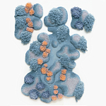 Тканый вручную Большой абстрактный гобелен Frost Forest варинант исполнения - 3 | Loft Concept в Красноярске