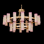 Люстра двухъярусная круглая с текстурными цилиндрическими плафонами Glimpse варинант исполнения - 2 | Loft Concept в Красноярске