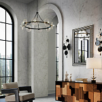 Люстра круглая с литыми стеклянными дисками Olympe Glass Chandelier варинант исполнения - 4 | Loft Concept в Красноярске