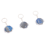 Зеркало брелок карманное двухстороннее из натурального камня Лазурит Stone Mirrors варинант исполнения - 8 | Loft Concept в Красноярске