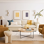 Журнальный стол с круглой деревянной столешницей Urban Style Space варинант исполнения - 4 | Loft Concept в Красноярске