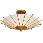 Потолочный светильник в форме конуса с каркасом золотого цвета и тканевым абажуром Inspiration in Light варинант исполнения - 2 | Loft Concept в Красноярске