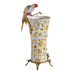 Ваза фарфоровая с птицей на бронзовой ветке Garden of Eden варинант исполнения - 2 | Loft Concept в Красноярске