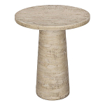 Столик приставной с круглой столешницей Textured Cream Table варинант исполнения - 1 | Loft Concept в Красноярске