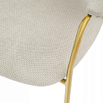 Стул Singer Chair с подлокотниками серый на золотистых ножках варинант исполнения - 7 | Loft Concept в Красноярске