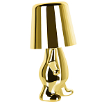 Настольная лампа фигурная золотого цвета с гладким абажуром Высота 19 см Sophia варинант исполнения - 4 | Loft Concept в Красноярске