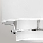 Потолочный светильник с двухслойным белым текстильным абажуром Hinkley варинант исполнения - 23 | Loft Concept в Красноярске