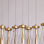 Люстра с 9-ю прозрачными стеклянными плафонами в форме капли Lucid Rain  варинант исполнения - 6 | Loft Concept в Красноярске