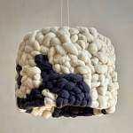 Светильник вязаный из шерсти Черно-белый варинант исполнения - 1 | Loft Concept в Красноярске