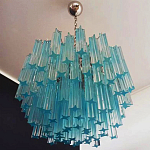 Дизайнерская люстра Blue Lagoon glass бирюзовое стекло  варинант исполнения - 3 | Loft Concept в Красноярске