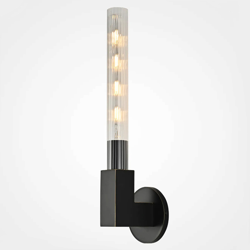Бра CANNELLE wall lamp SINGLE Sconces Black Черный Прозрачное Стекло в Красноярске | Loft Concept 