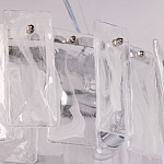 Люстра круглая с подвесными прямоугольными пластинами из стекла Glacier Panels варинант исполнения - 4 | Loft Concept в Красноярске