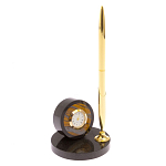 Часы настольные с ручкой из натурального камня Stone Clock варинант исполнения - 11 | Loft Concept в Красноярске