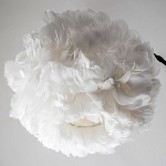 Изогнутый торшер с декором в виде перьев Plumage White Floor Lamp варинант исполнения - 3 | Loft Concept в Красноярске