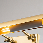 Светильник для картин цвета состаренная латунь с широким плафоном на прямоугольном основании Elstead Lighting варинант исполнения - 2 | Loft Concept в Красноярске