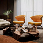 Дизайнерский журнальный стол волнистой формы Nyxacad варинант исполнения - 4 | Loft Concept в Красноярске