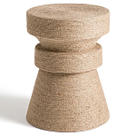 Приставной стол с отделкой из джута Juti D35 см варинант исполнения - 1 | Loft Concept в Красноярске