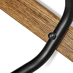 Барный стул со спинкой и металлической подставкой на 4-х деревянных ножках Зеленый Велюр Vendramin Chair варинант исполнения - 5 | Loft Concept в Красноярске