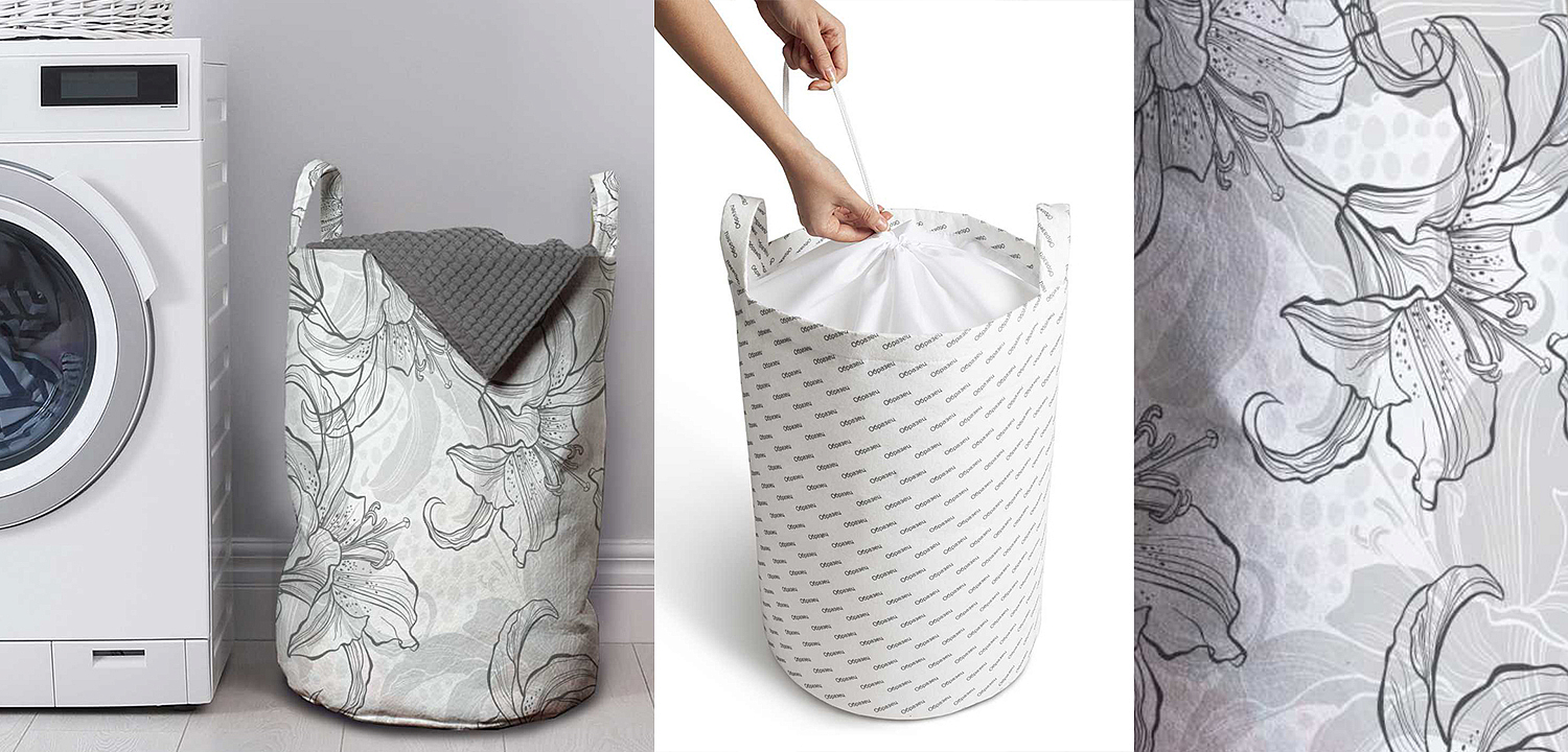 Корзина Black and White Flowers Basket Корзина Black and White Flowers Basket - Loft-Concept в Красноярске