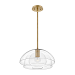 Подвесной светильник с прозрачным двойным стеклянным плафоном в форме купола и внутренней сферой Hinkley варинант исполнения - 10 | Loft Concept в Красноярске